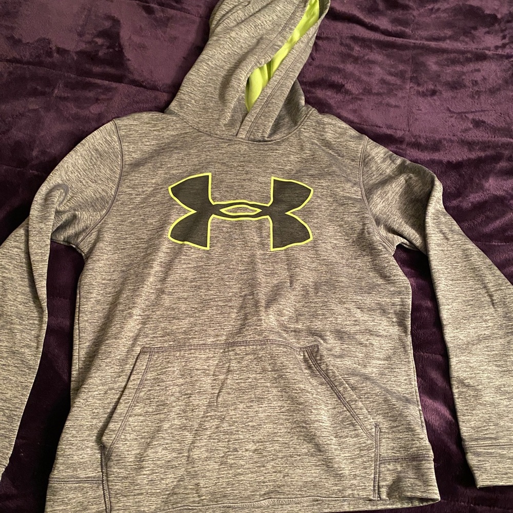 Under Armour Gray, Black, reflective green – color gear size large